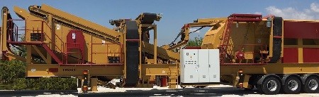 Mobile crusher with a capacity of 300 tons per hour